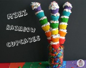 mini rainbow birthday cupcakessm