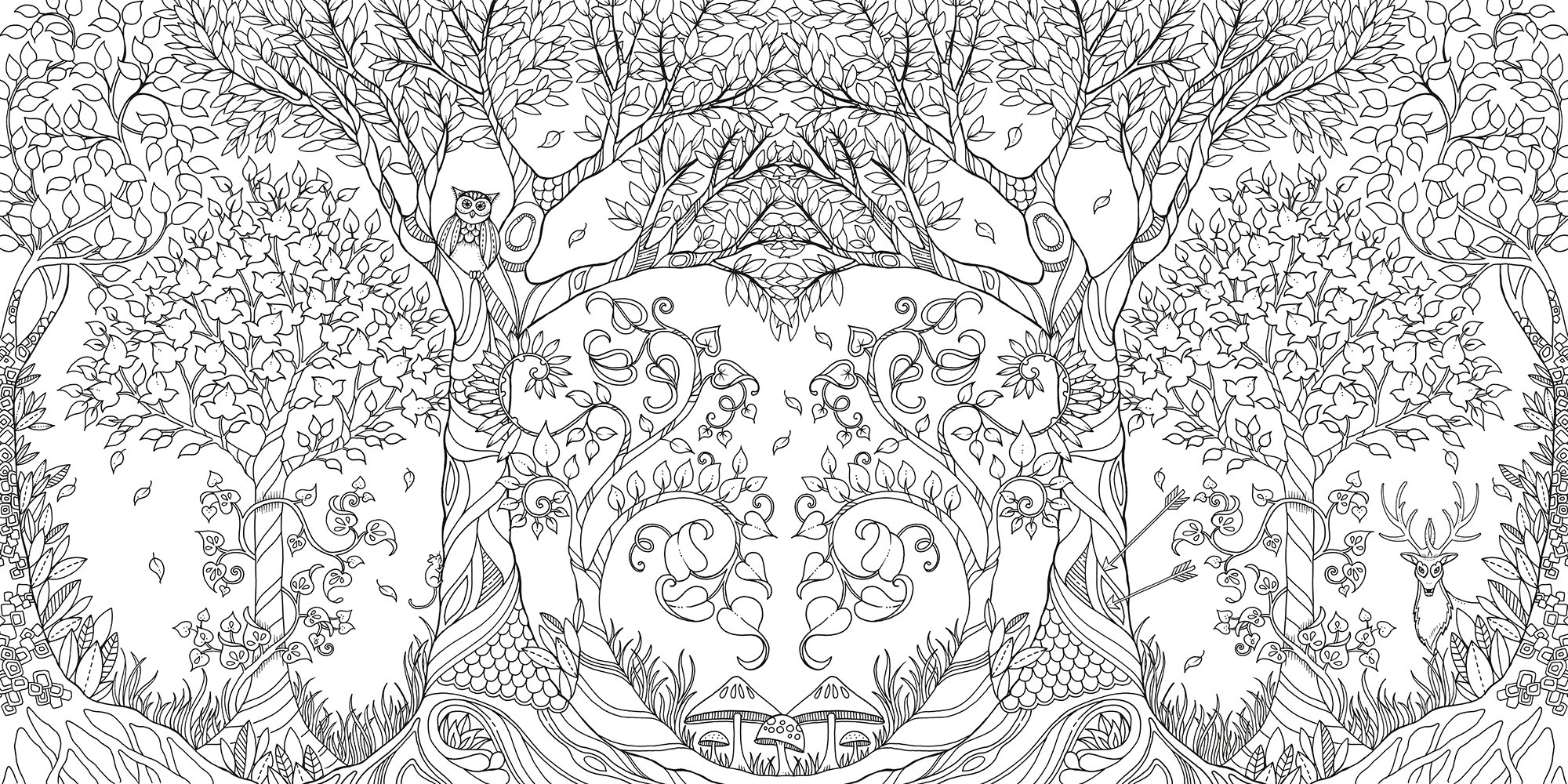 the enchanted forest coloring pages - photo #6