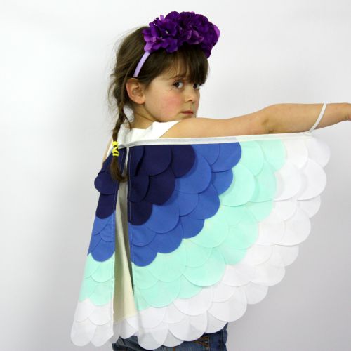 Kids Costumes Dress Up Rainbow Bird Wings OCEAN