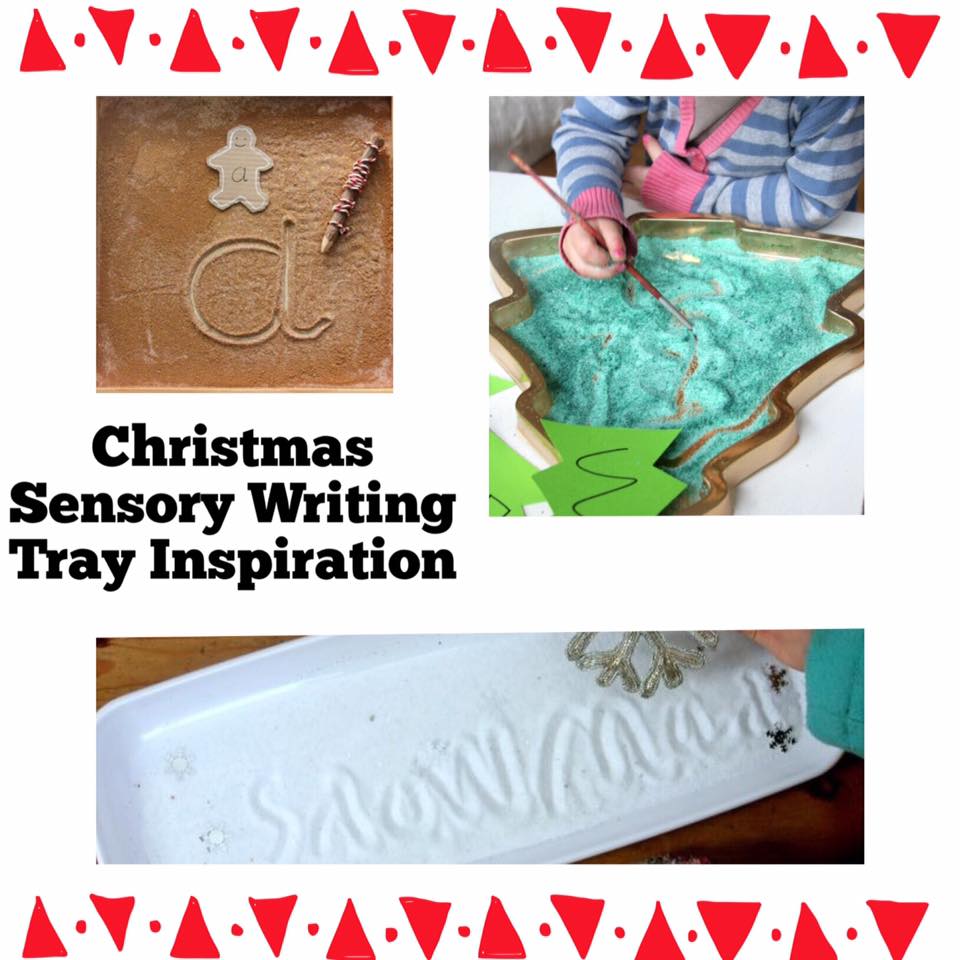 30 Days of Christmas Cheer Gingerbread Sensory Writing Tray