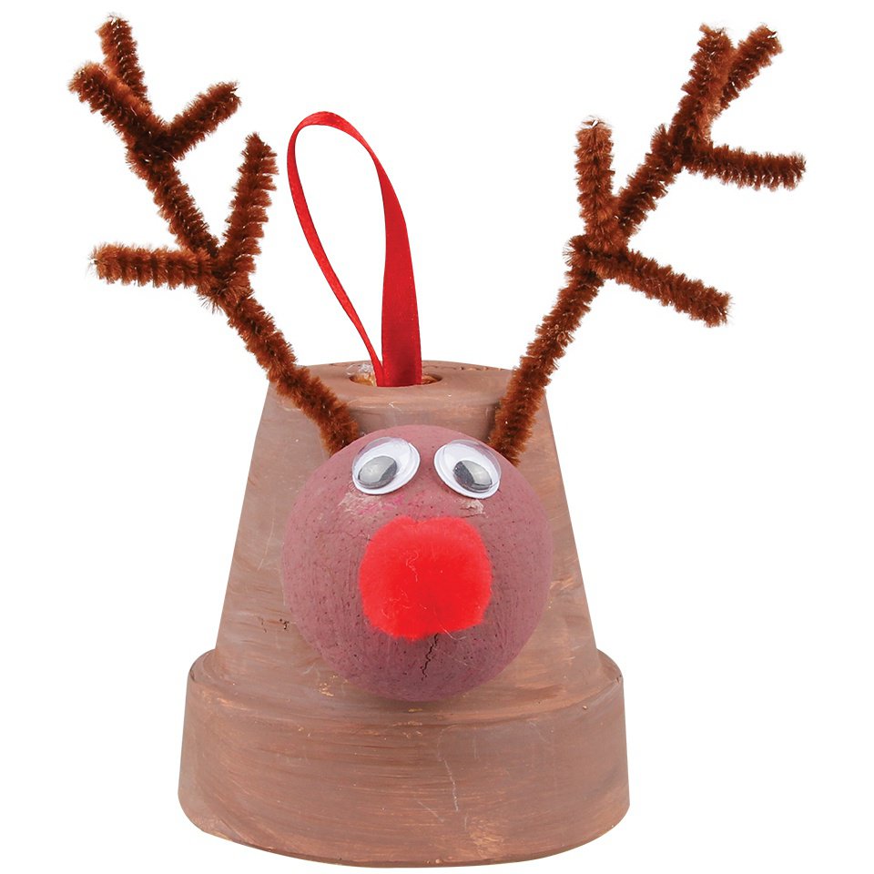 30 Days of Christmas Cheer: Craft Idea Reindeer Terracotta Pot