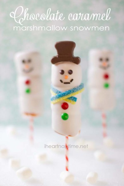 Kids Christmas Crafts Marshmallow Snowmen