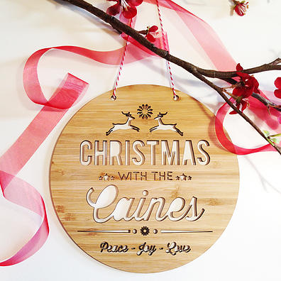 Personalised Christmas Decorations- Family Name Wall Hanging