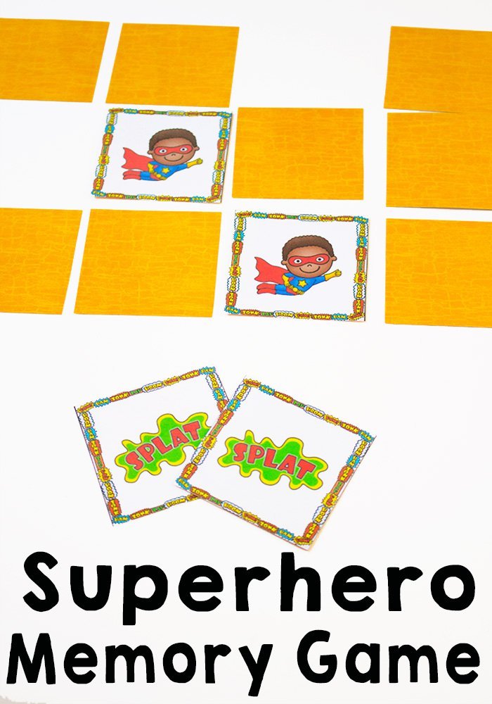 30 Days 30 ways of Connecting with your Kids Superhero Memory Game Day 3