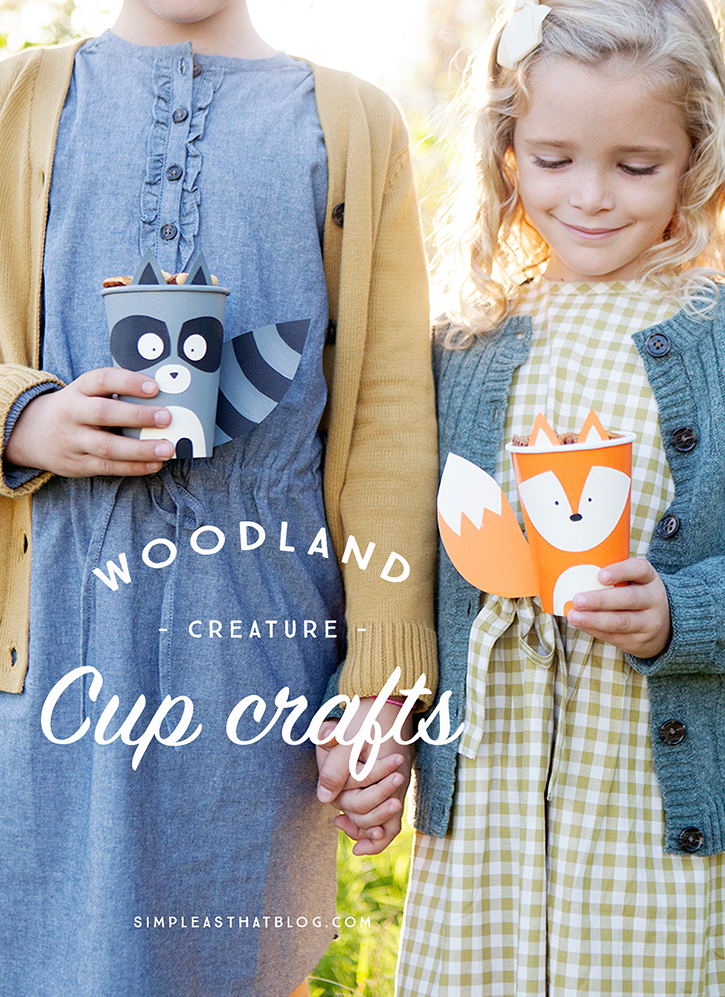 30 Days 30 Ways COnnect with Kids Woodland Creature Cup Crafts Day 23