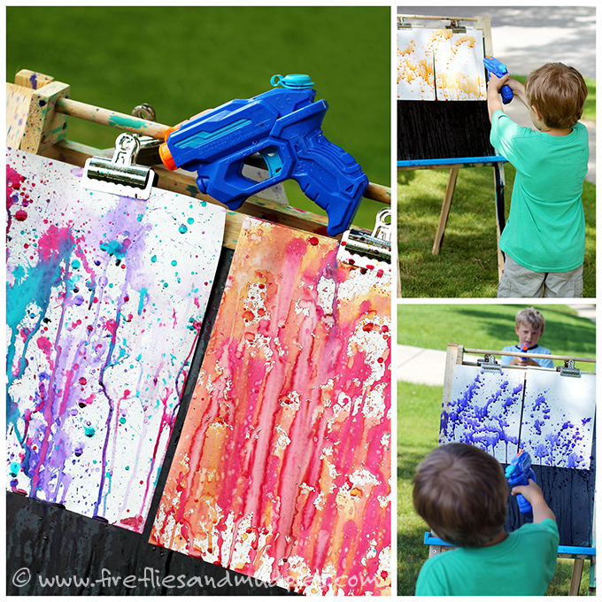 30 Days 30 Ways of Connectin with your Kids squirt-gun-painting-Day 5