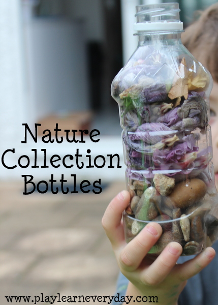 30 Days 30 Ways of Connecting with your Kids nature collection bottles Day 2