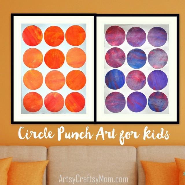 30 Days 30 Ways to Connect with Kids Circle Punch Art Day 7