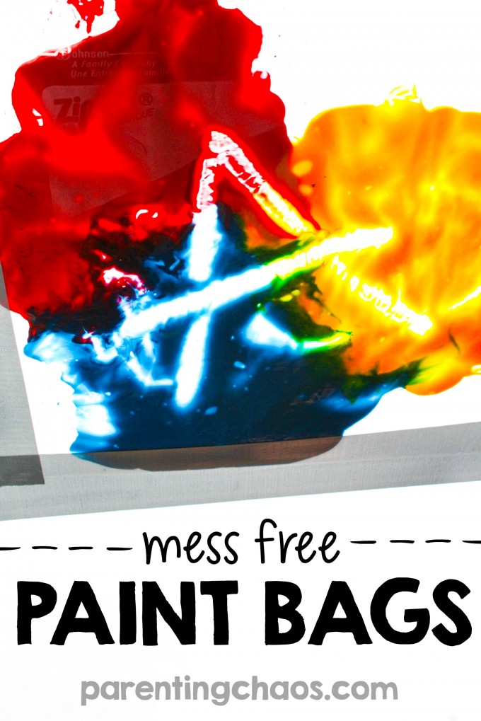 30 Days 30 Ways to Connect with Kids Mess Free Paint Bags Day 13