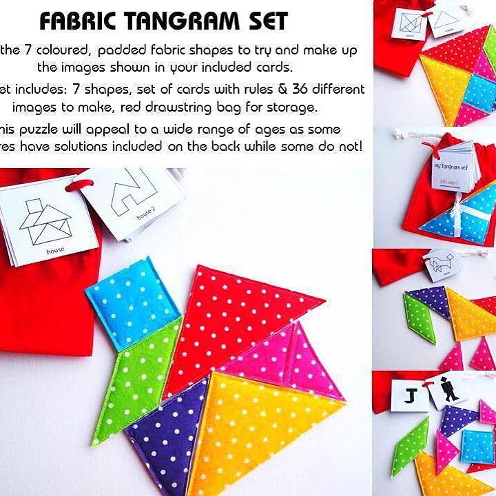 30 Days 30 Ways to Connect with your Kids Fabric Tangram Set DAY 21