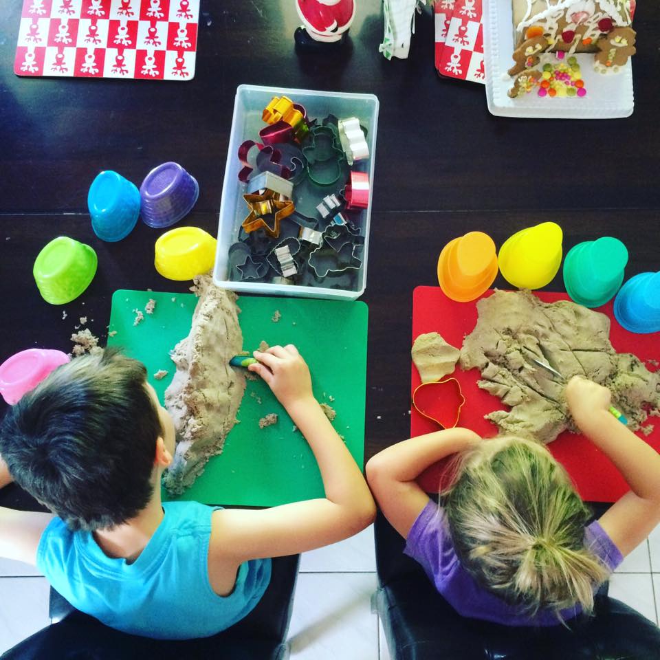 30 Days 30 Ways to Connect with your Kids Kinetic Sand DAY 13