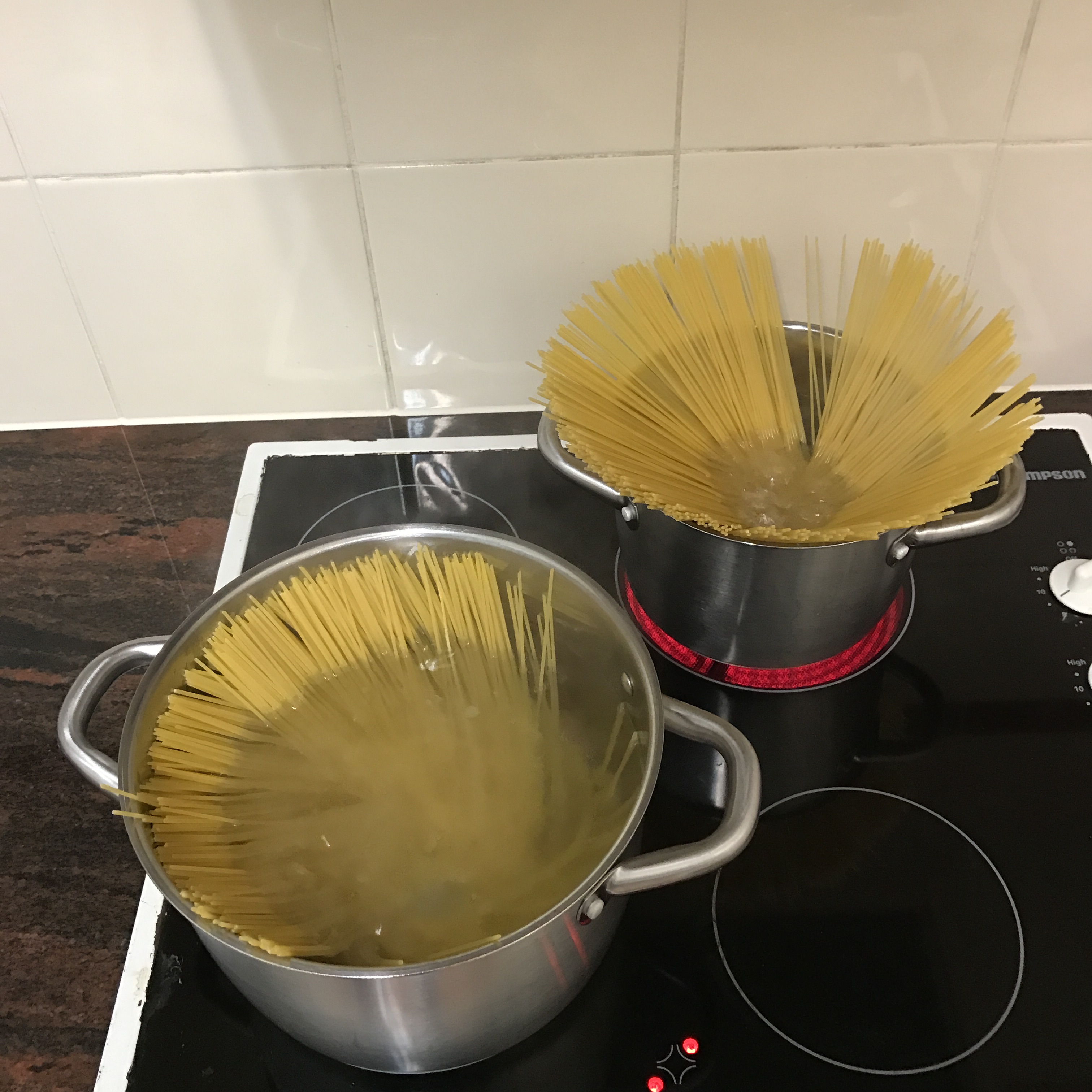 cooking rainbow spaghetti