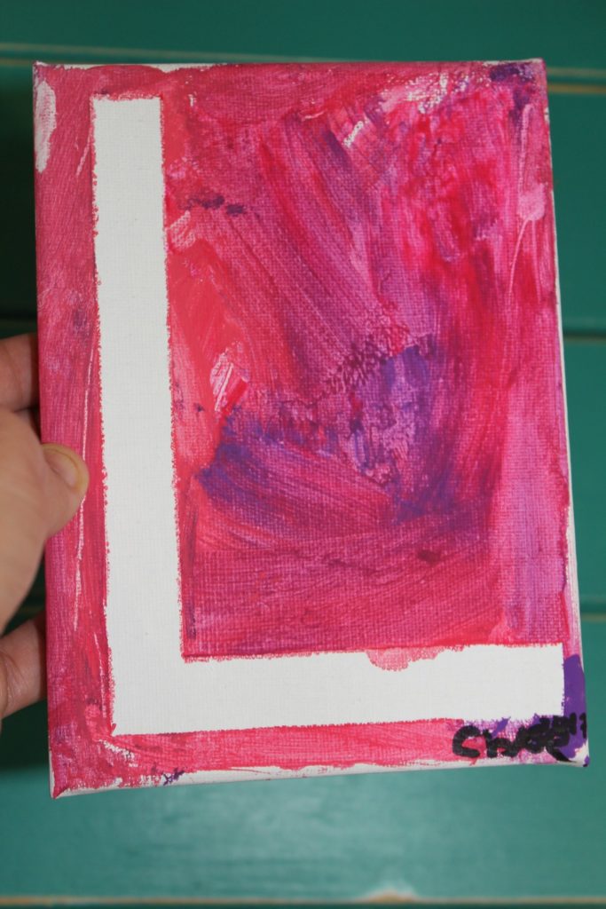 kids valentine's day craft idea love canvas 