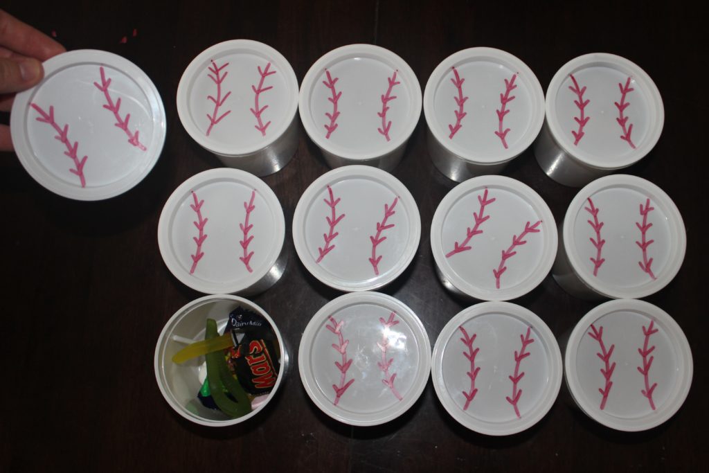 Kids baseball party lolly cups from Finlee and Me