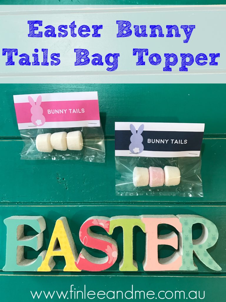 easter bunny tails bag topper