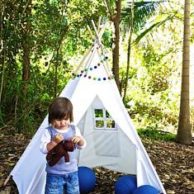 Finlee and Me- Kids Teepees- Teepee Tents {Natural, 5 foot}