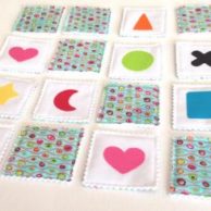 Two in One Fabric Game: Memory Game & Bingo – Wave Dots