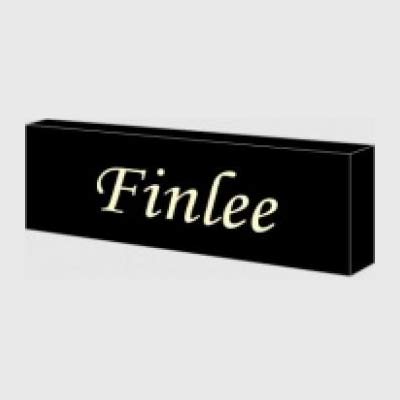 black personalised night light