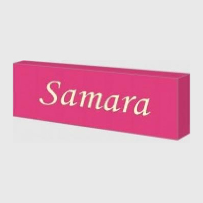 Fuschsia pink personalised night light