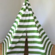Finlee and Me- Kids Teepees- Teepee Tents {Green and White}