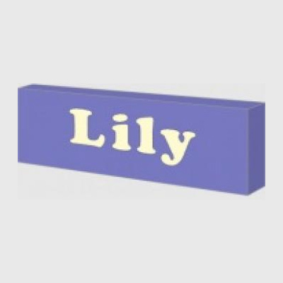 Violet personalised night light