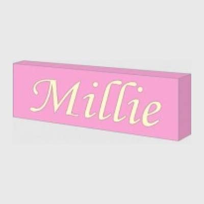 Pink personalised night light