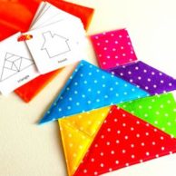 Finlee and Me – Educational Toys – Fabric Tangram Set