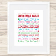 christmas rules print