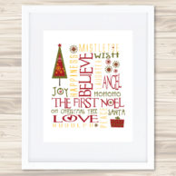 collage christmas print