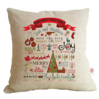 our family christmas cushion