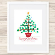 Personalised Finter Painted Tree Tree