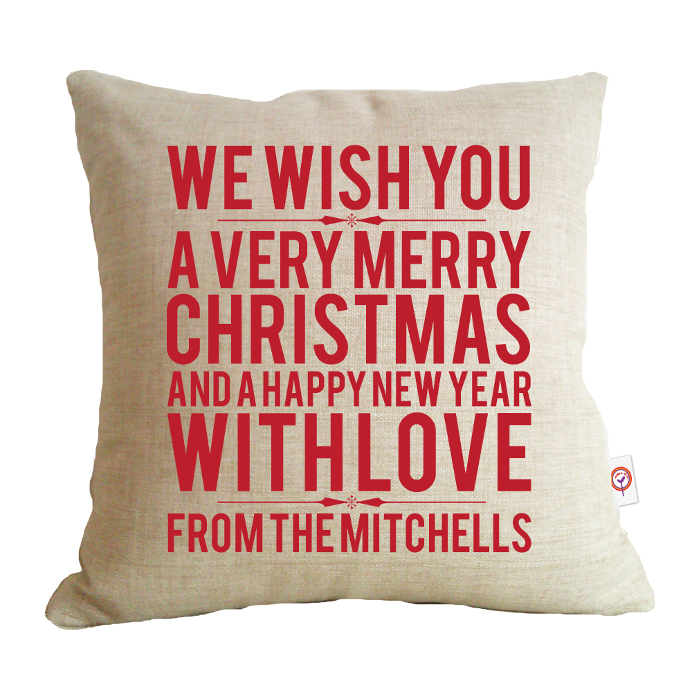 we wish you christmas cushion