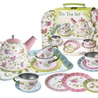 Finlee and Me – Kids Tea Sets – Childrens Tin Tea Set {Vintage Birds}