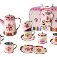 Finlee and Me – Kids Tea Sets – Childrens Tin Tea Set {Cupcakes}