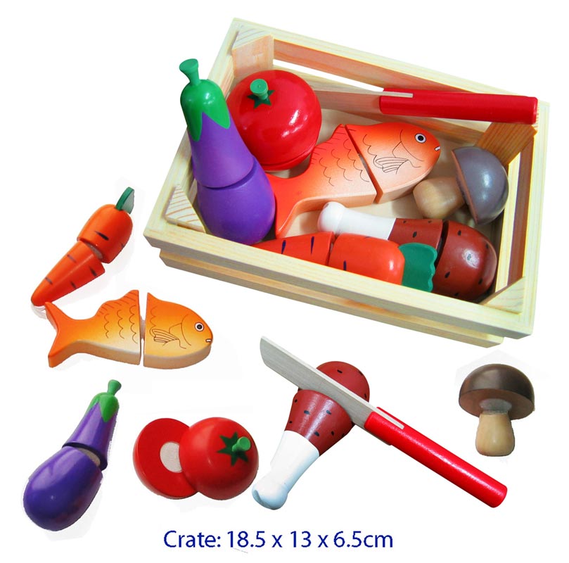Wooden Play Kitchen Set | Pretend Play Food | Finlee and Me