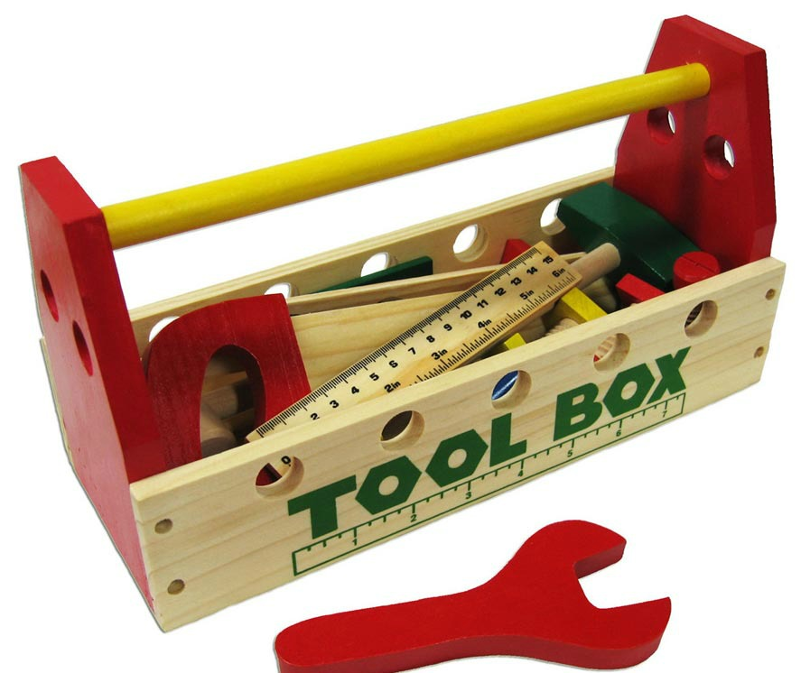 kids wooden tool box