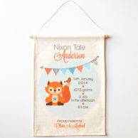 fox-birth-print-wall-banner