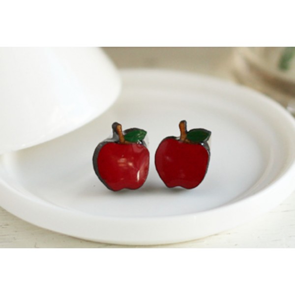 apple-earrings-red