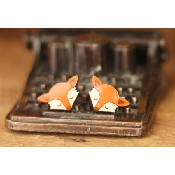 sleepy-fox-earrings-painted