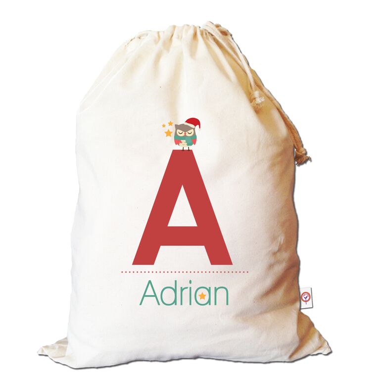 initial-owl-santa-sack