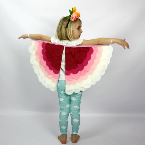 Kids Costumes Dress Up Rainbow Bird Wings CHERUB