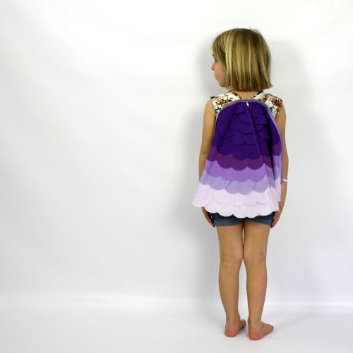 Kids Costumes Dress Up Rainbow Bird Wings LILAC