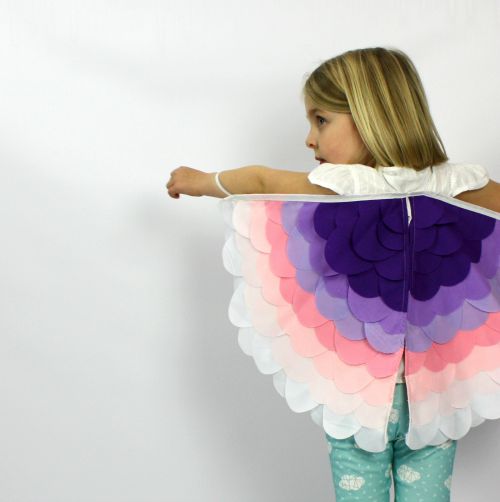 Kids Costumes Dress Up Rainbow Bird Wings PETALS