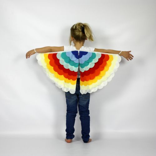 Kids Costumes Dress Up Rainbow Bird Wings