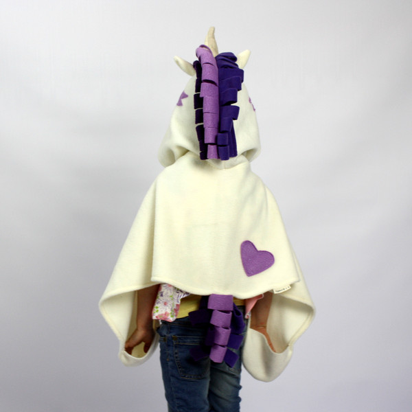 Kids Costumes- Violet Unicorn Cape Dress Up Costume MAIN