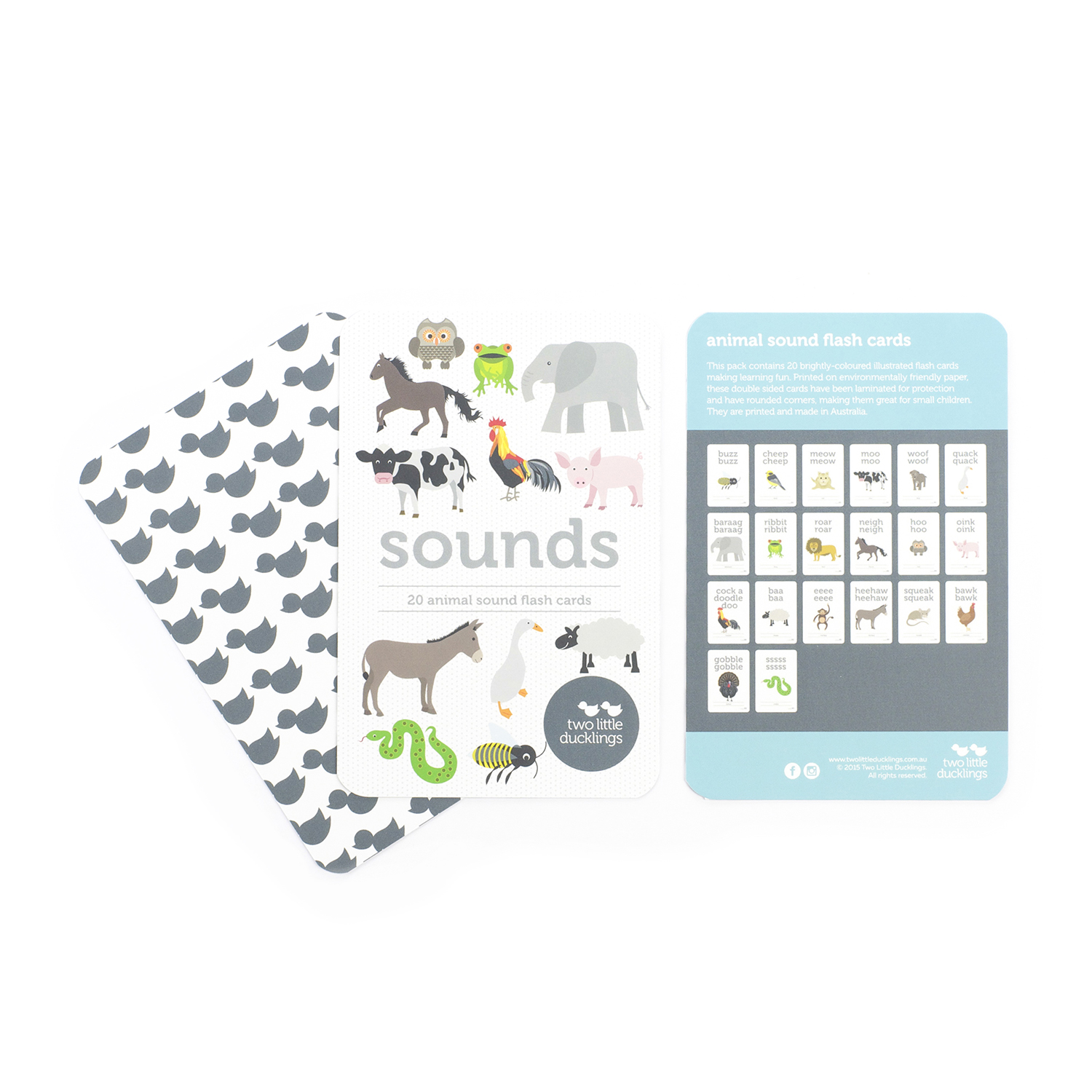 Animal Sounds Flash Cards