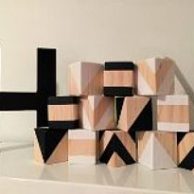 Wooden Toys Monochrome Building Blocks Collection