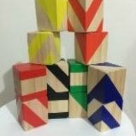 Wooden Toys Primary Colours Building Blocks Set