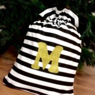 Christmas Decor Santa Sacks Black