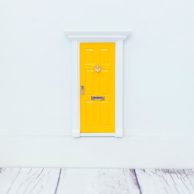 Finlee and Me Handmade Fairy Doors Yellow
